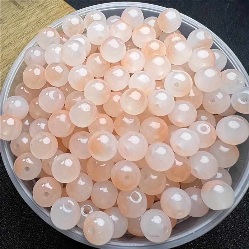 8mm Glass Jade Bead Gradient Double Round Bead DIY Bracelet Necklace