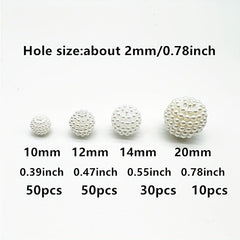 10 12 14 20mm Acrylic Bayberry Pearl Beads Round Spacer Beads For Jewelry Making