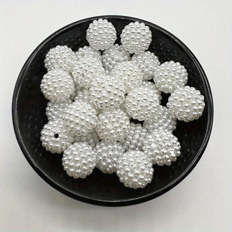 10 12 14 20mm Acrylic Bayberry Pearl Beads Round Spacer Beads For Jewelry Making