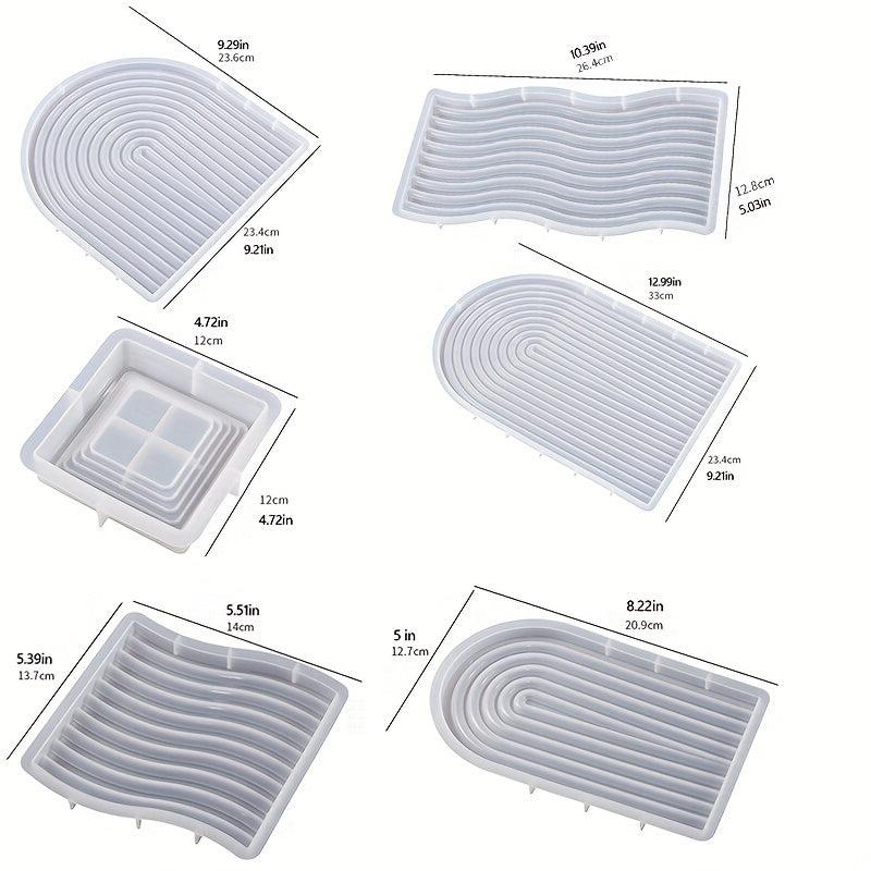 Arched Wave Shape Silicone Mold DIY Background Plate Coaster Craft