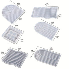 Arched Wave Shape Silicone Mold DIY Background Plate Coaster Craft