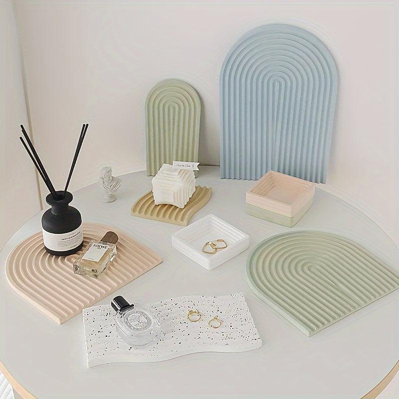 Arched Wave Shape Silicone Mold DIY Background Plate Coaster Craft