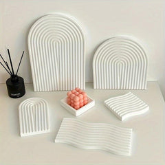 Arched Wave Shape Silicone Mold DIY Background Plate Coaster Craft