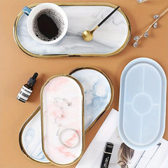 Oval Epoxy Silicone Resin Mould for DIY Storage Tray & Jewelry Making