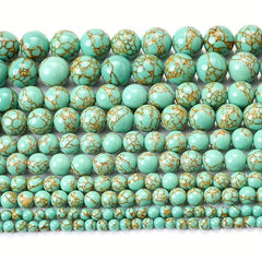 Green Thread Pine Stone Beads for DIY Jewelry Making