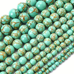 Green Thread Pine Stone Beads for DIY Jewelry Making