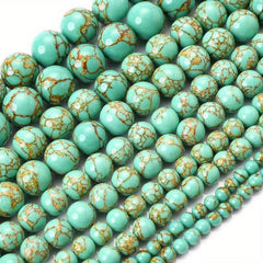 Green Thread Pine Stone Beads for DIY Jewelry Making