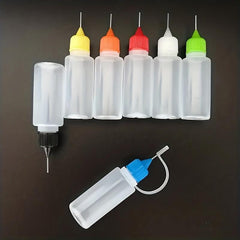 5pcs Squeeze Bottles Needle Tip PE Glue Applicator Craft Tool Transparent