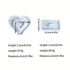 Large Heart Display Resin Mold DIY Personalized Photo Heart Shape Silicone Mold