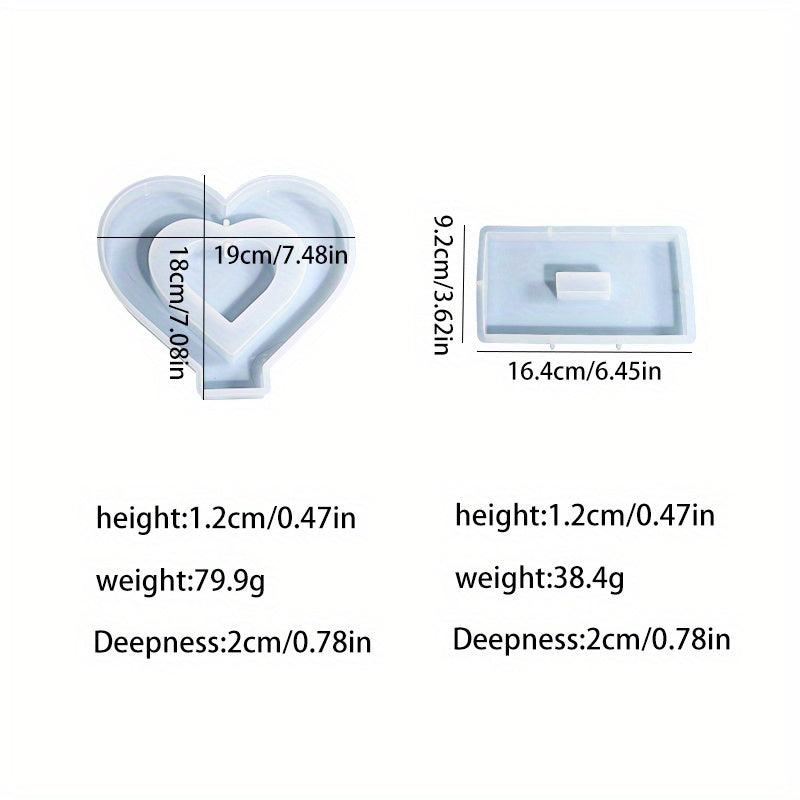 Large Heart Display Resin Mold DIY Personalized Photo Heart Shape Silicone Mold