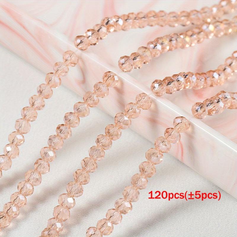 120pcs Crystal Czech Glass Beads Rondelle Austria Faceted Loose Spacer Round Bea