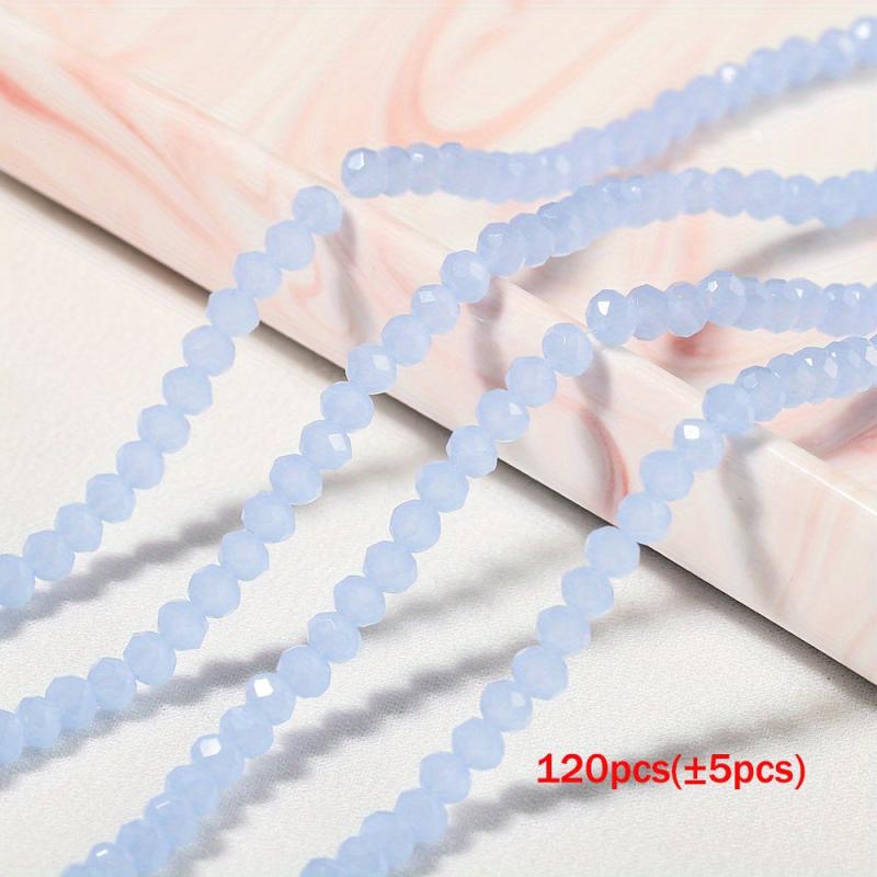 120pcs Crystal Czech Glass Beads Rondelle Austria Faceted Loose Spacer Round Bea