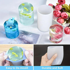 Cylindrical Silicone Mold for Candle Aromatherapy DIY