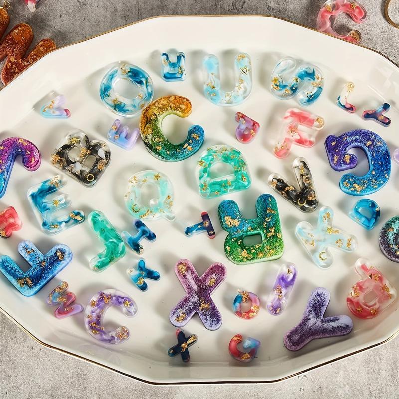 Silicone Letter Resin Molds - DIY Keychain Epoxy Casting