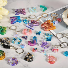Silicone Letter Resin Molds - DIY Keychain Epoxy Casting
