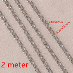 2m Stainless Steel Chain DIY Bracelet Necklace Making