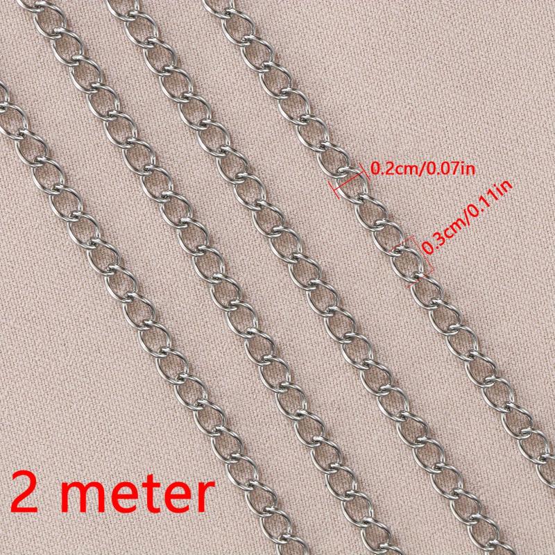 2m Stainless Steel Chain DIY Bracelet Necklace Making