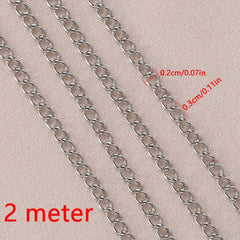 2m Stainless Steel Chain DIY Bracelet Necklace Making
