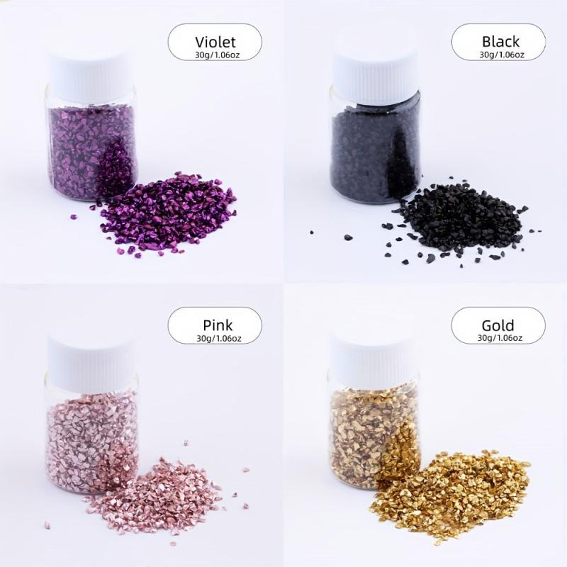 30g Crushed Glass Craft Glitter For Resin Nail Art DIY Jewelry