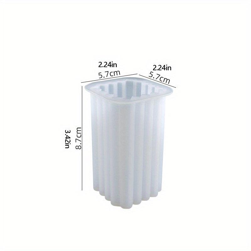 Striped Roman Cylindrical Silicone Candle Mold DIY Candle Holder Making