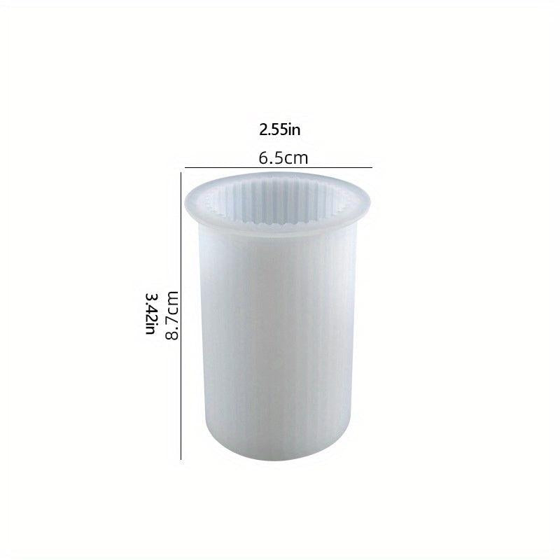 Striped Roman Cylindrical Silicone Candle Mold DIY Candle Holder Making