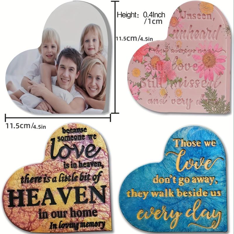 4Pcs Heart Sign Resin Molds Epoxy Resin Silicone Mould DIY Craft