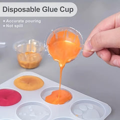 100pcs 40 60ml Plastic Resin Mixing Cups for Paint Epoxy Jewelry Making