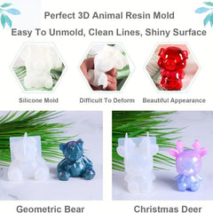 3D Animal Resin Silicone Molds Large Resin Casting Molds