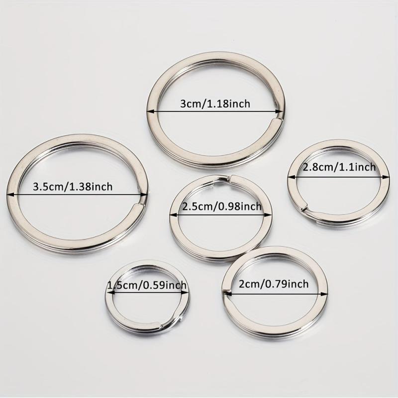 20pcs Stainless Steel Split Key Rings 1.5 Jump Rings for Keychain