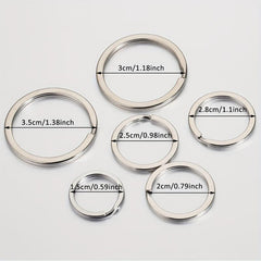 20pcs Stainless Steel Split Key Rings 1.5 Jump Rings for Keychain