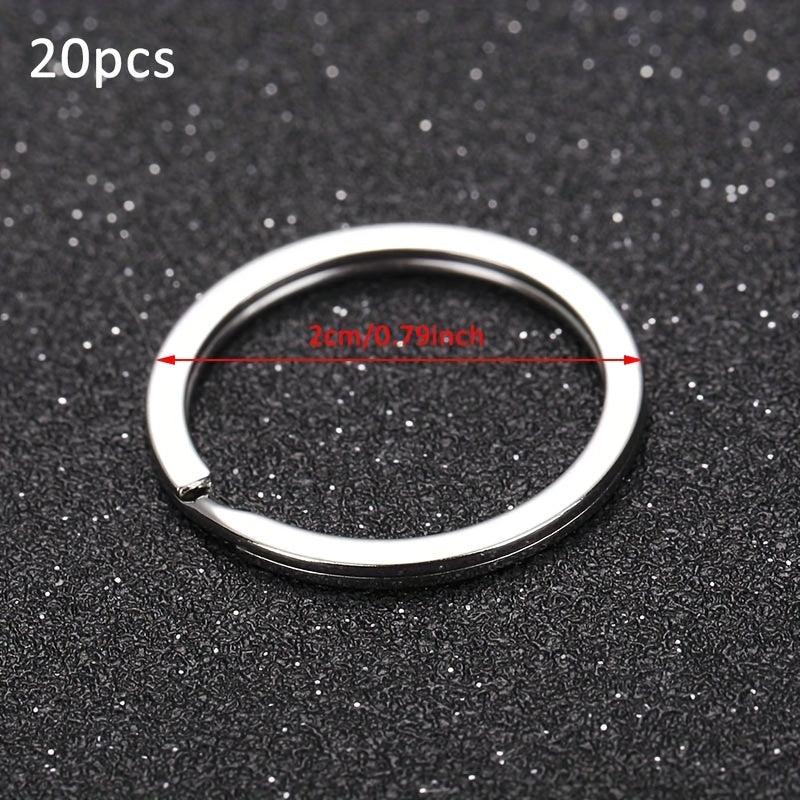 20pcs Stainless Steel Split Key Rings 1.5 Jump Rings for Keychain