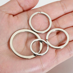 20pcs Stainless Steel Split Key Rings 1.5 Jump Rings for Keychain