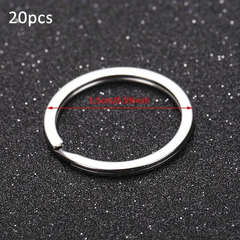 20pcs Stainless Steel Split Key Rings 1.5 Jump Rings for Keychain
