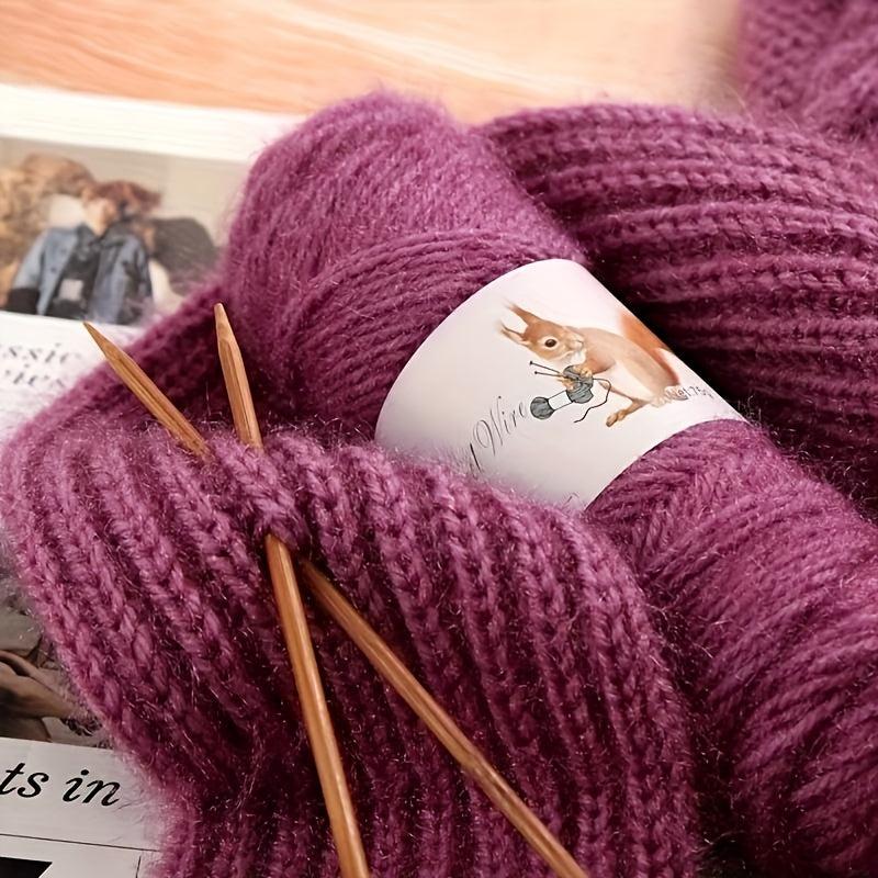 6pcs Bright Silk Squirrel Down High Ball Yarn - Hand Woven Medium Thick
