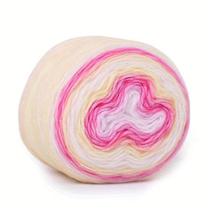 Gradient Cake Wool Yarn Rainbow Winter Sweater Scarf Hat Hand Knitting DIY