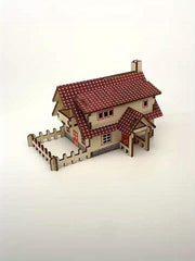 Wooden 3D Jigsaw Puzzle Cabin Model DIY Handcraft Kit Educational Kit