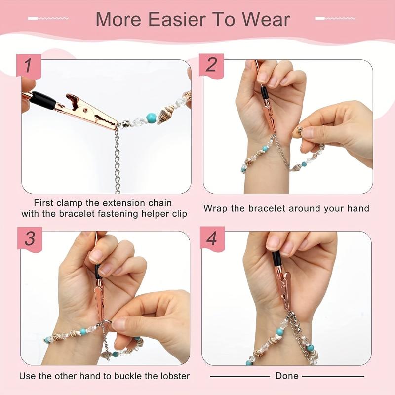 Bracelet Helper Tool Roach Clips Jewelry Repair Kit Pliers Bracelet Extender