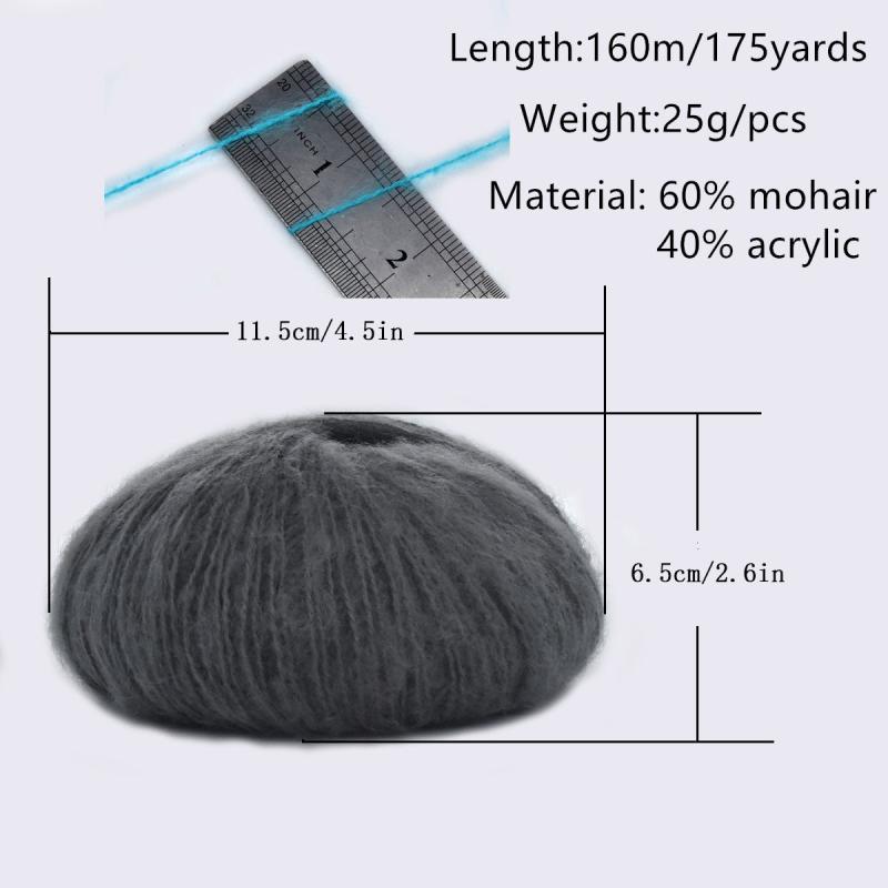 Soft Acrylic Mohair Yarn Plush Cashmere Yarn Hand Knitting Wool Crochet