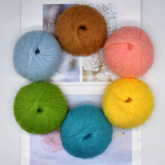 Soft Acrylic Mohair Yarn Plush Cashmere Yarn Hand Knitting Wool Crochet