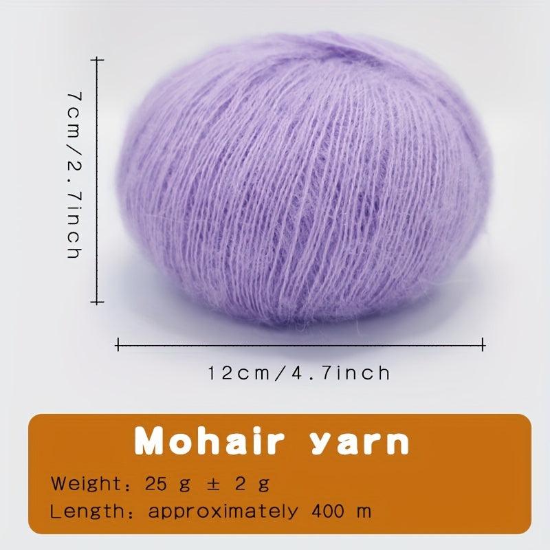 Soft Mohair Crocheting Yarn 25g 400m