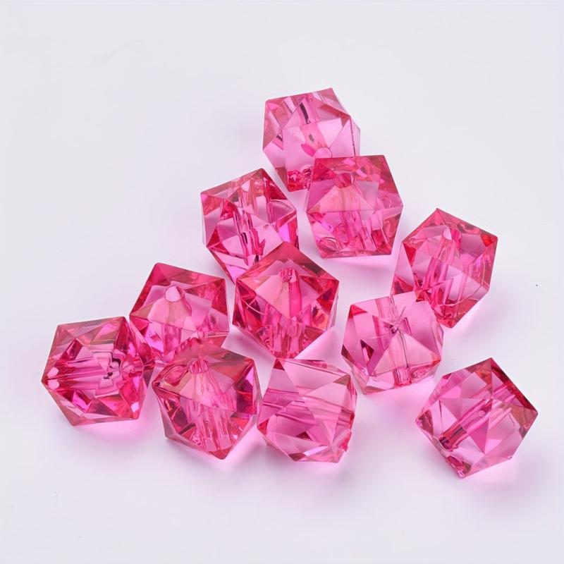 200Pcs 8mm Acrylic Transparent Square Beads for Jewelry Making