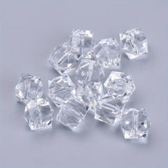 200Pcs 8mm Acrylic Transparent Square Beads for Jewelry Making