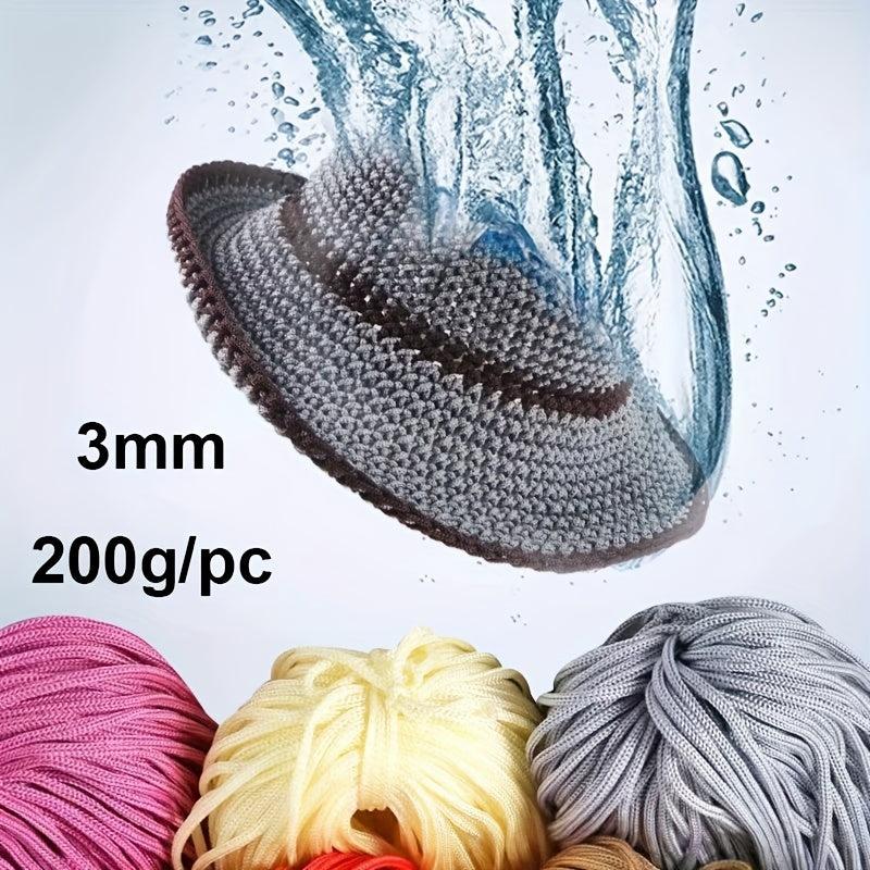 Solid Nylon Yarn for Crocheting 200g