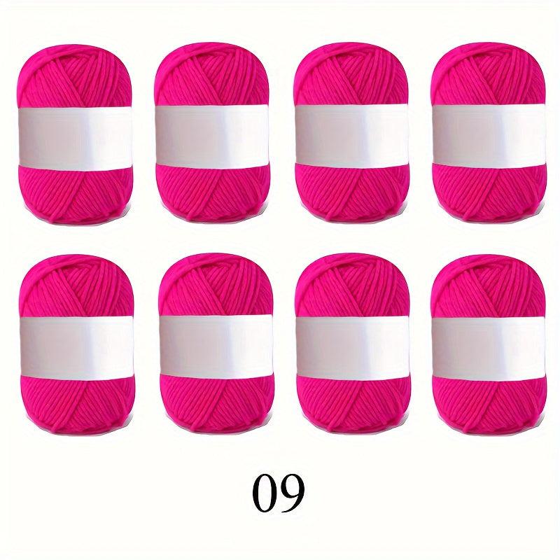 8pcs 4 ply Cotton Yarn for Knitting and Crocheting 25g pc