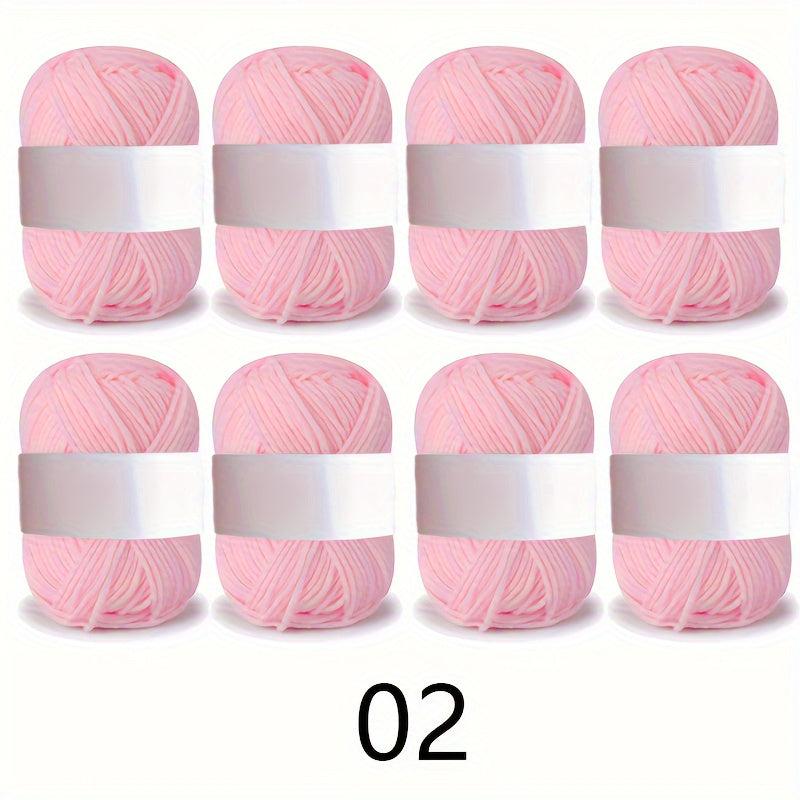 8pcs 4 ply Cotton Yarn for Knitting and Crocheting 25g pc