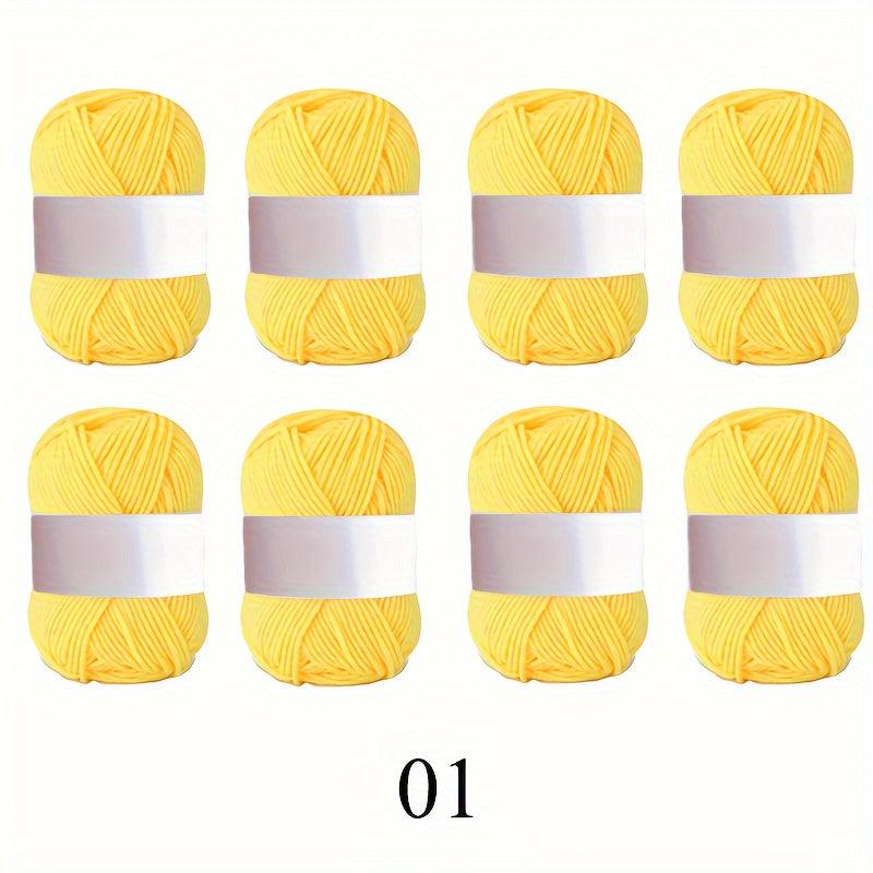 8pcs 4 ply Cotton Yarn for Knitting and Crocheting 25g pc