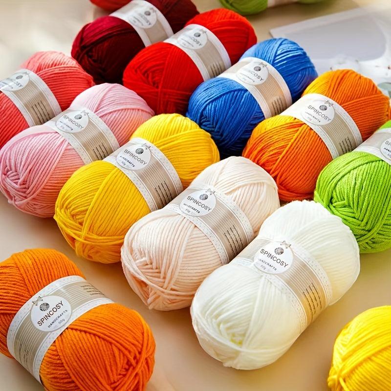 6pcs 4 Strand Wool Acrylic Fabric for DIY Arts Crafts Sewing Party Supplies