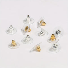 100pcs Earrings Back Stoppers Jewelry Set Mixed Shape Ear Clog Ear Stud Plug DIY