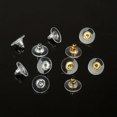 100pcs Earrings Back Stoppers Jewelry Set Mixed Shape Ear Clog Ear Stud Plug DIY