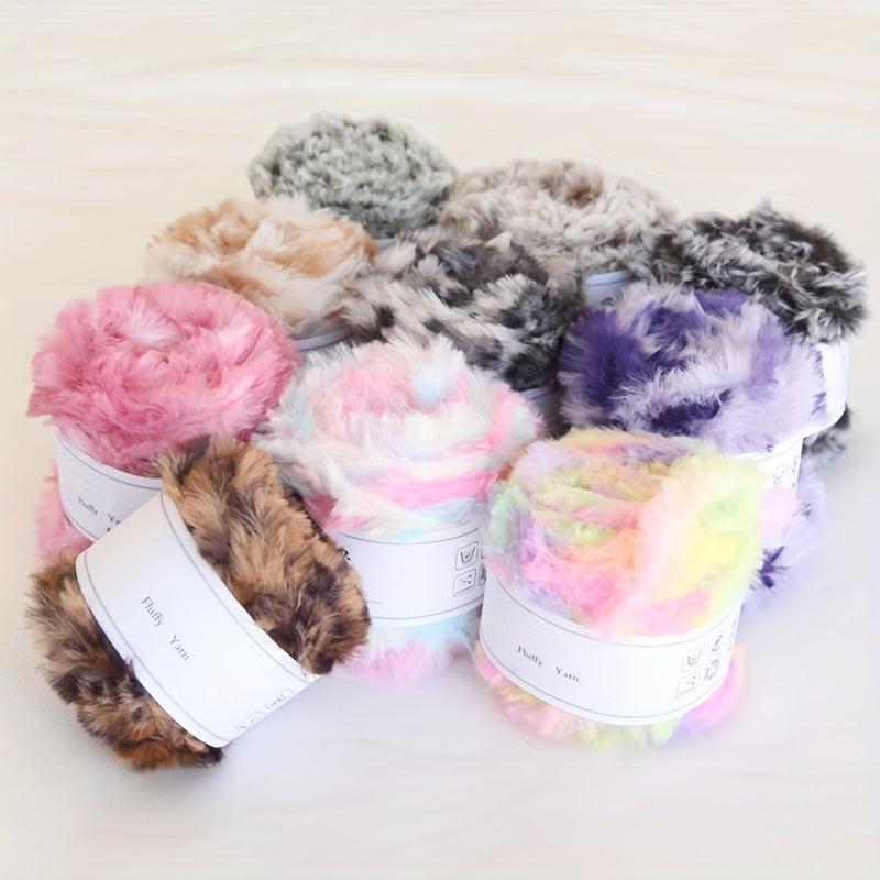 Soft Faux Mink Fur Yarn for Crocheting and Knitting
